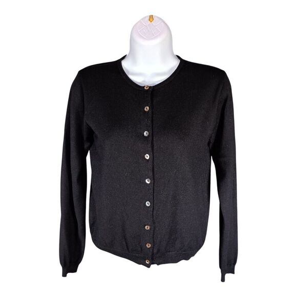 NOBLE Cardigans Sweater Button Front Crew Neck Cotton Womens Small - Picture 2 of 4